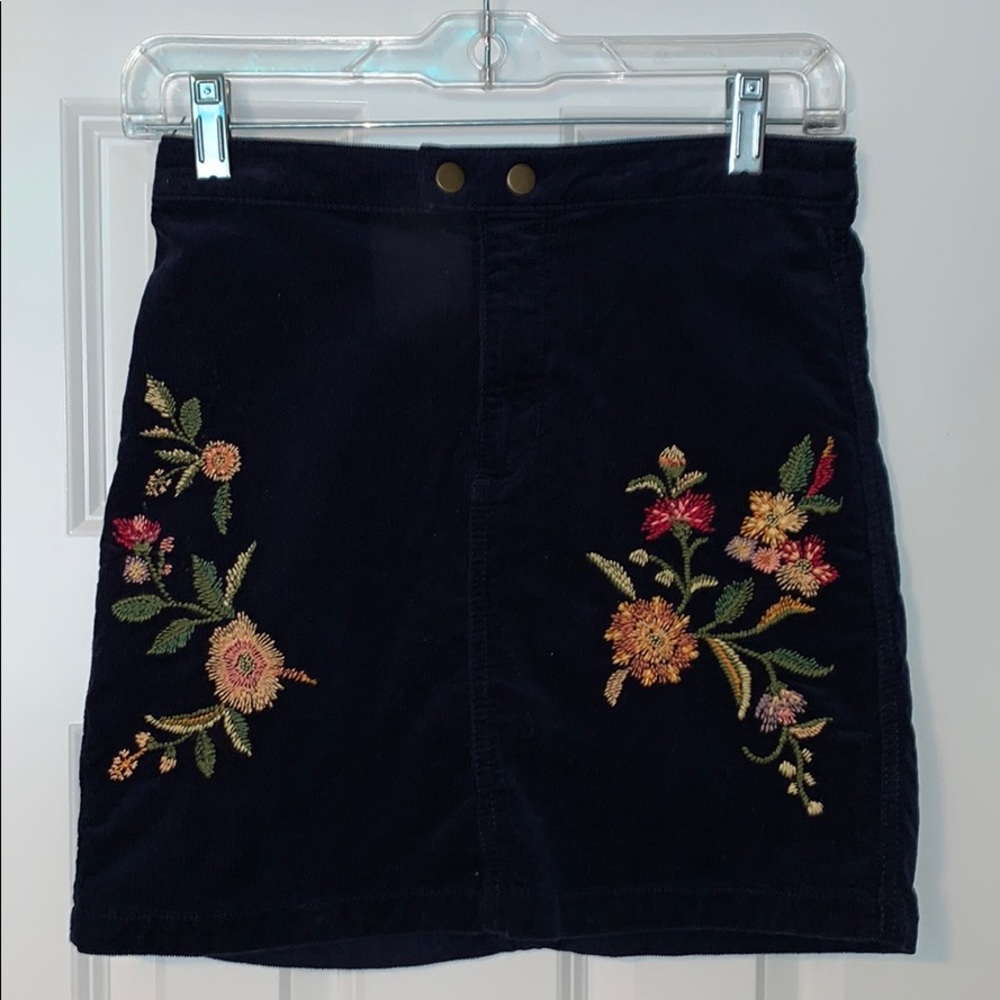 navy corduroy skirt